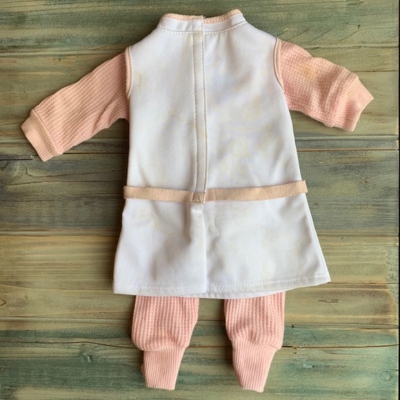 AMERICAN GIRL Doll Snowy Chic Outfit Pink Unitard w/ White Jumper Mini Dress - Picture 3 of 3